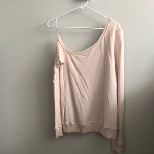 Blush off-the-shoulder sweatshirt, Sz M